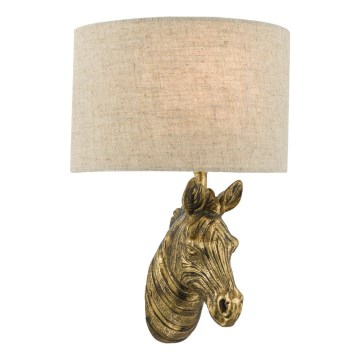 Där Lighting ABB0735 - Sieninis šviestuvas ABBY 1xE14/40W/230V lino/auksinis