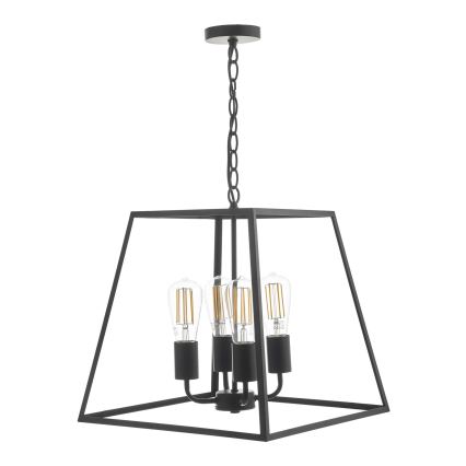 Där Lighting ACA8622 - Pakabinamas sietynas ant grandinės ACADEMY 4xE27/60W/230V juodas