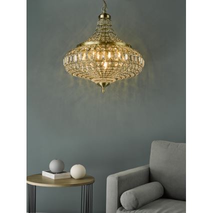 Där Lighting ASM0675 - Pakabinama liustra ASMARA, 6xE14/40W/230V, žalvario