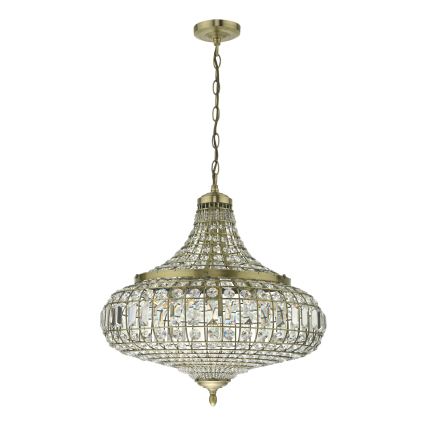 Där Lighting ASM0675 - Pakabinama liustra ASMARA, 6xE14/40W/230V, žalvario
