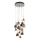 Där Lighting AUR1564 - Pakabinama liustra AURELIA 15xG4/10W/230V juoda/varinė
