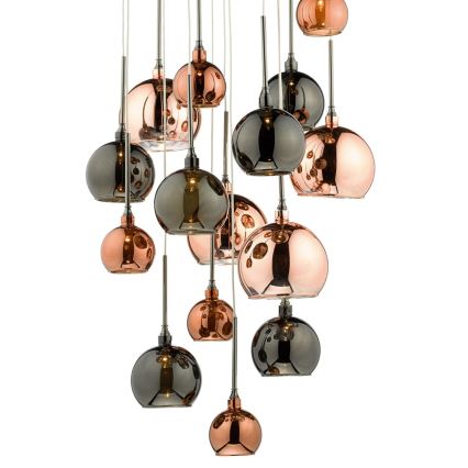 Där Lighting AUR1564 - Pakabinama liustra AURELIA 15xG4/10W/230V juoda/varinė