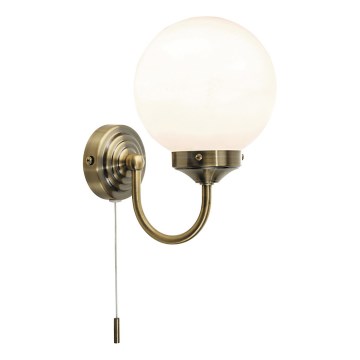 Där Lighting BAR0775 - Vonios sieninis šviestuvas BARCLAY, 1xE14/40W/230V, IP44, žalvarinis