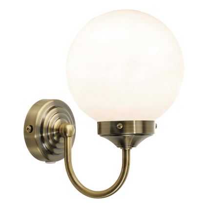 Där Lighting BAR0775 - Vonios sieninis šviestuvas BARCLAY, 1xE14/40W/230V, IP44, žalvarinis