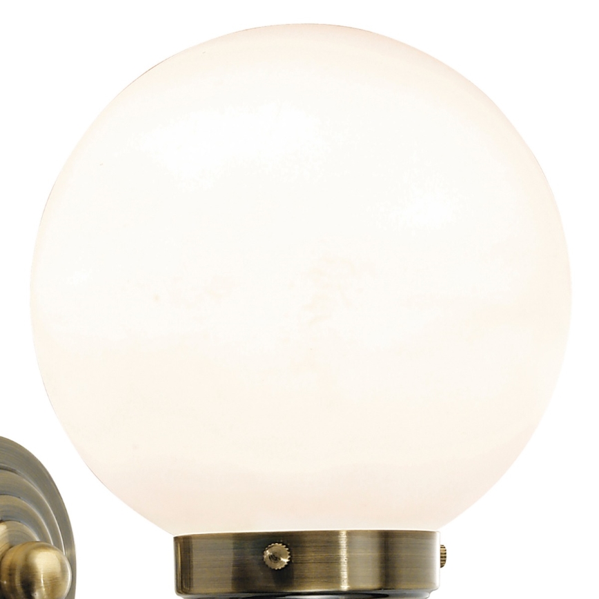 Där Lighting BAR0775 - Vonios sieninis šviestuvas BARCLAY, 1xE14/40W/230V, IP44, žalvarinis