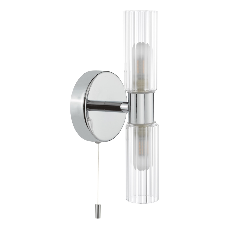 Där Lighting BOL0950 - Vonios kambario sieninis šviestuvas BOLTON 2xG9/5W/230V IP44 blizgus chromas