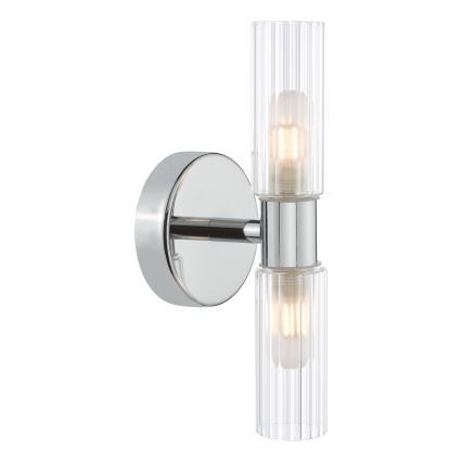 Där Lighting BOL0950 - Vonios kambario sieninis šviestuvas BOLTON 2xG9/5W/230V IP44 blizgus chromas