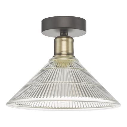 Där Lighting BOY0175 - Lubinis šviestuvas BOYD 1xE27/60W/230V Ø 25 cm, žalvarinis/skaidrus
