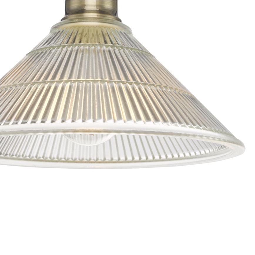 Där Lighting BOY0175 - Lubinis šviestuvas BOYD 1xE27/60W/230V Ø 25 cm, žalvarinis/skaidrus