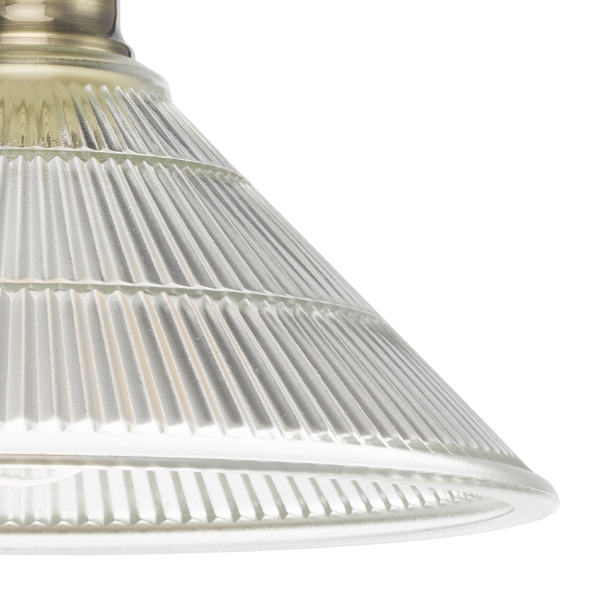Där Lighting BOY0175 - Lubinis šviestuvas BOYD 1xE27/60W/230V Ø 25 cm, žalvarinis/skaidrus