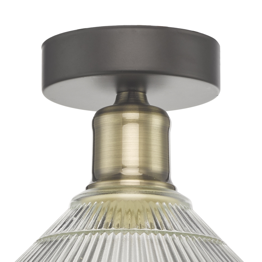 Där Lighting BOY0175 - Lubinis šviestuvas BOYD 1xE27/60W/230V Ø 25 cm, žalvarinis/skaidrus
