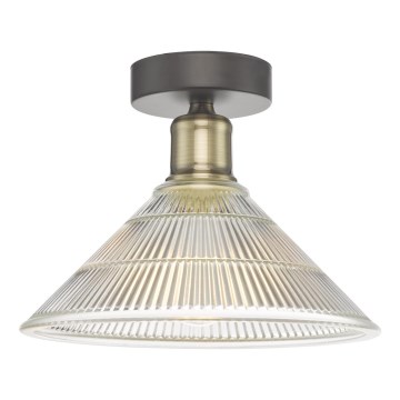 Där Lighting BOY0175 - Lubinis šviestuvas BOYD 1xE27/60W/230V Ø 25 cm, žalvarinis/skaidrus
