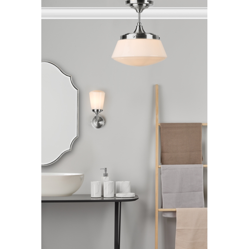Där Lighting CAD0150 - Vonios kambario paviršinis lubų šviestuvas CADEN 1xE27/60W/230V IP44 poliruotas chromas