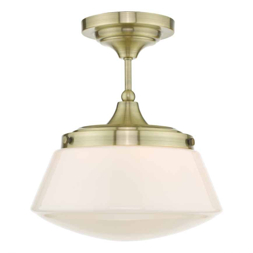 Där Lighting CAD0175 - Vonios kambario paviršinis šviestuvas CADEN 1xE27/60W/230V IP44 žalvaris