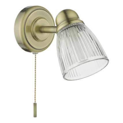 Där Lighting CED0775 - Vonios sieninis šviestuvas CEDRIC 1xG9/25W/230V IP44 žalvaris
