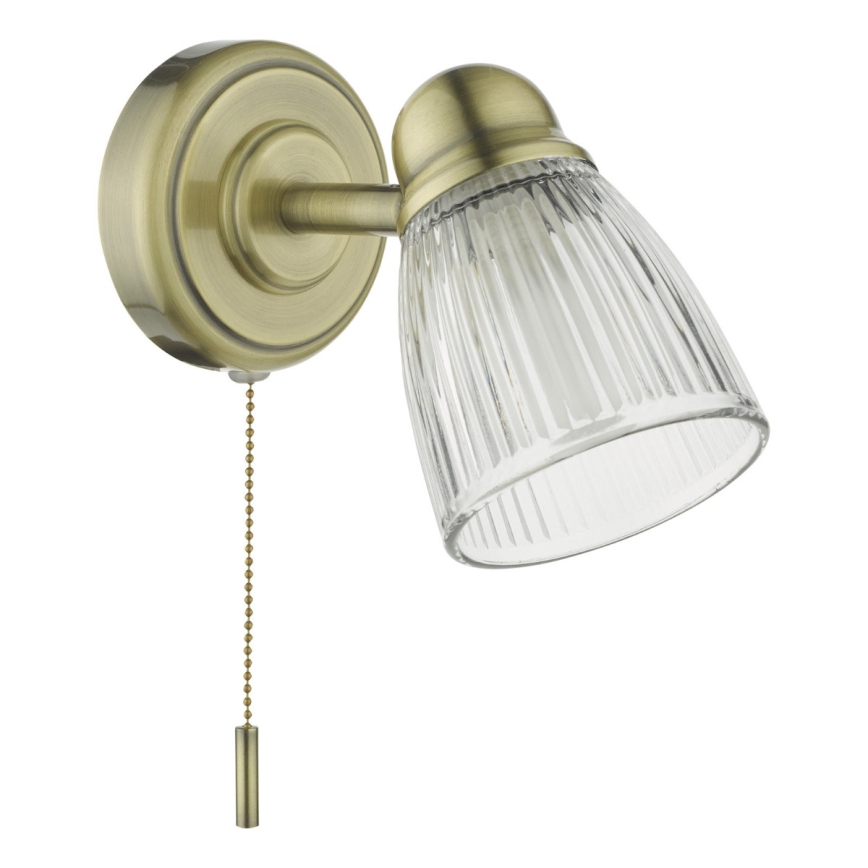 Där Lighting CED0775 - Vonios sieninis šviestuvas CEDRIC 1xG9/25W/230V IP44 žalvaris