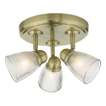 Där Lighting CED7675 - Vonios kambario taškinis šviestuvas CEDRIC 3xG9/25W/230V IP44 žalvaris