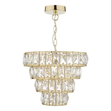 Där Lighting CER0135 - Pakabinamas šviestuvas ant grandinės CERYS 1xE27/60W/230V auksinis
