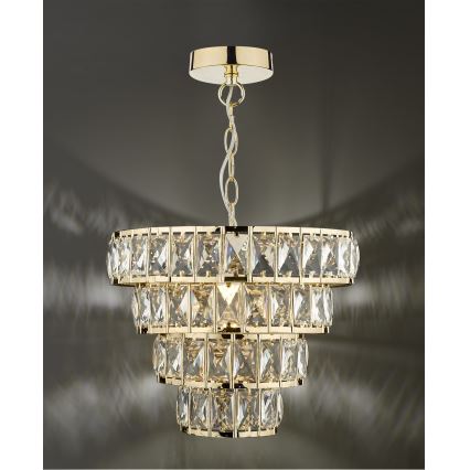 Där Lighting CER0135 - Pakabinamas šviestuvas ant grandinės CERYS 1xE27/60W/230V auksinis