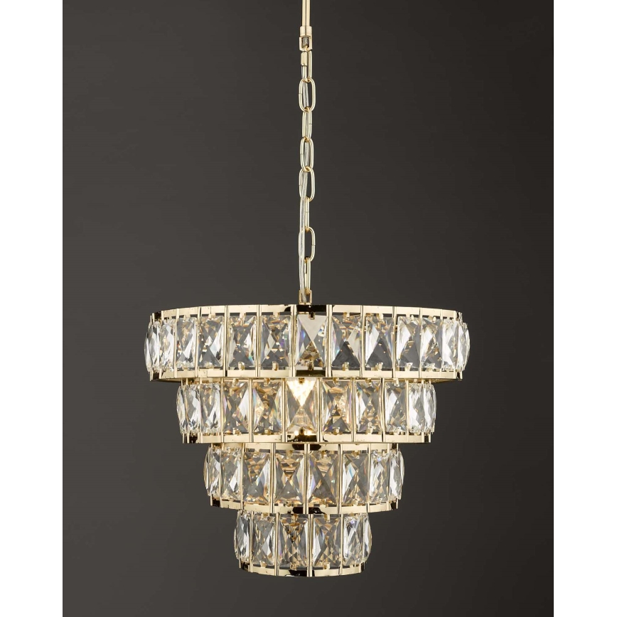Där Lighting CER0135 - Pakabinamas šviestuvas ant grandinės CERYS 1xE27/60W/230V auksinis