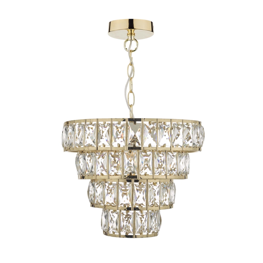 Där Lighting CER0135 - Pakabinamas šviestuvas ant grandinės CERYS 1xE27/60W/230V auksinis