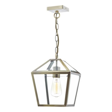 Där Lighting CHU0175 - pakabinama liustra CHURCHILL su grandine 1xE27/60W/230V, žalvaris