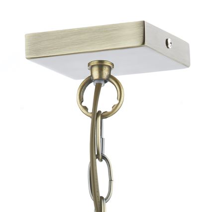 Där Lighting CHU0175 - pakabinama liustra CHURCHILL su grandine 1xE27/60W/230V, žalvaris