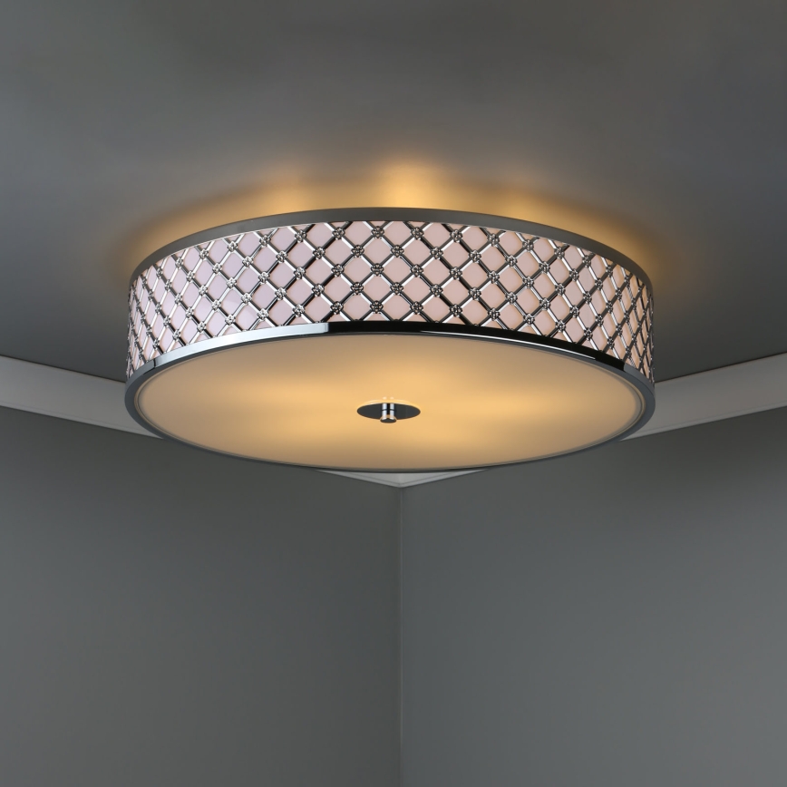 Där Lighting CIV5050 - Lubinis šviestuvas CIVIC 5xE14/60W/230V, skersmuo 50 cm, blizgus chromas