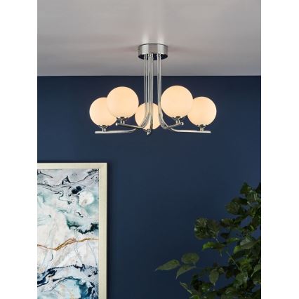 Där Lighting CRA5450-02 - Liustra su strypu CRADLE 5xG9/25W/230V blizgus chromas