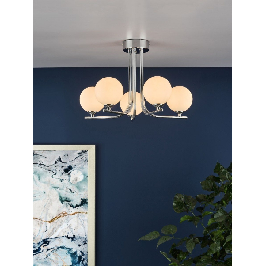 Där Lighting CRA5450-02 - Liustra su strypu CRADLE 5xG9/25W/230V blizgus chromas