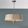 Där Lighting CRI0429 - Pakabinama liustra CRISTIN ant grandinės 4xE14/40W/230V žalvaris/taupe
