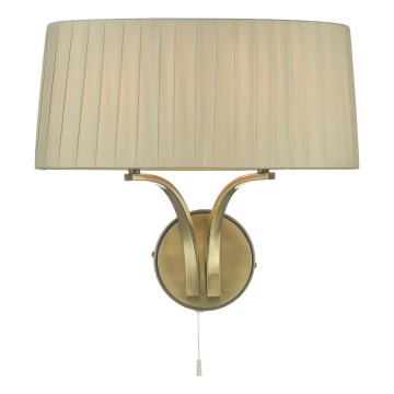 Där Lighting CRI0929 - Sieninis šviestuvas CRISTIN, 2xE14/40W/230V, žalvario/taupe