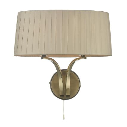 Där Lighting CRI0929 - Sieninis šviestuvas CRISTIN, 2xE14/40W/230V, žalvario/taupe