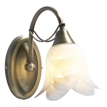 Där Lighting DOU0775 - Sieninis šviestuvas DOUBLET 1xE14/40W/230V, žalvaris