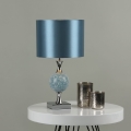 Där Lighting ELS4223 - Stalinė lempa ELSA 1xE27/40W/230V mėlyna/blizgus chromas