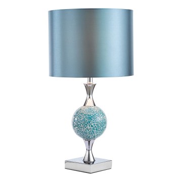 Där Lighting ELS4223 - Stalinė lempa ELSA 1xE27/40W/230V mėlyna/blizgus chromas