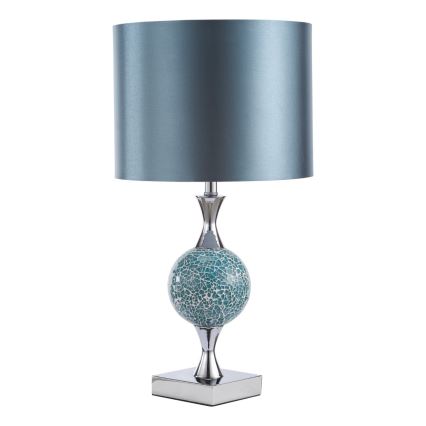 Där Lighting ELS4223 - Stalinė lempa ELSA 1xE27/40W/230V mėlyna/blizgus chromas