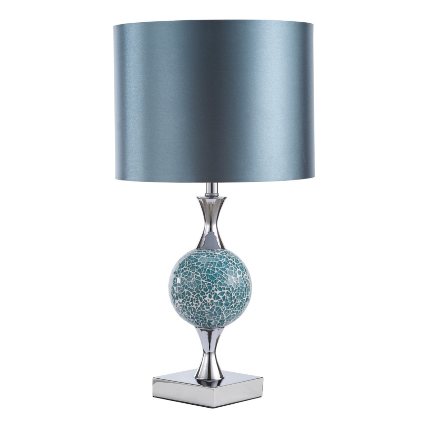 Där Lighting ELS4223 - Stalinė lempa ELSA 1xE27/40W/230V mėlyna/blizgus chromas