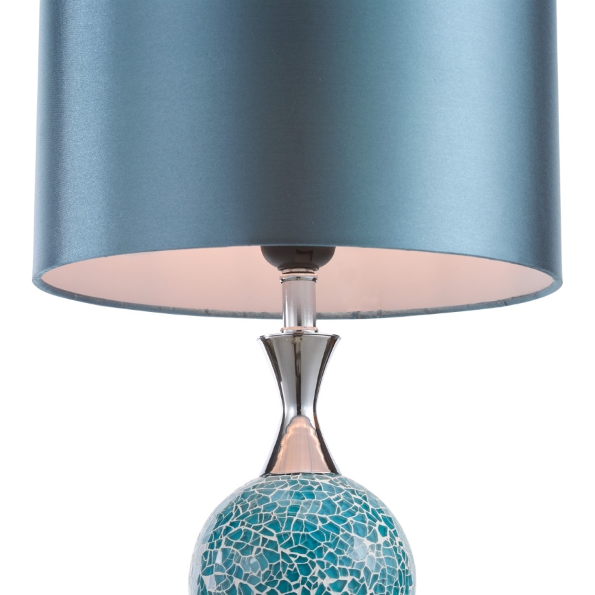 Där Lighting ELS4223 - Stalinė lempa ELSA 1xE27/40W/230V mėlyna/blizgus chromas