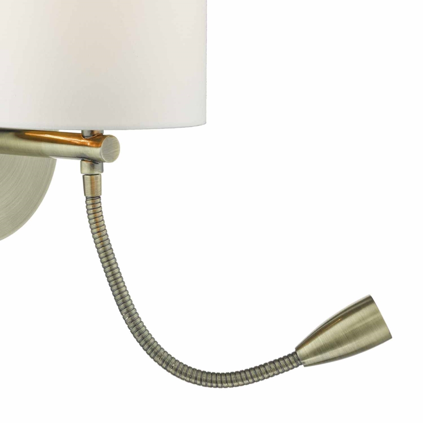 Där Lighting FET0775 - žalvarinis LED sieninis šviestuvas FETA 1xE27/60W/230V + LED/1W