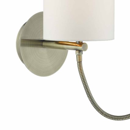 Där Lighting FET0775 - žalvarinis LED sieninis šviestuvas FETA 1xE27/60W/230V + LED/1W