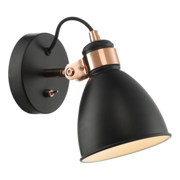 Där Lighting FRE0722 - Sieninis taškinis šviestuvas FREDERICK 1xE14/40W/230V juodas