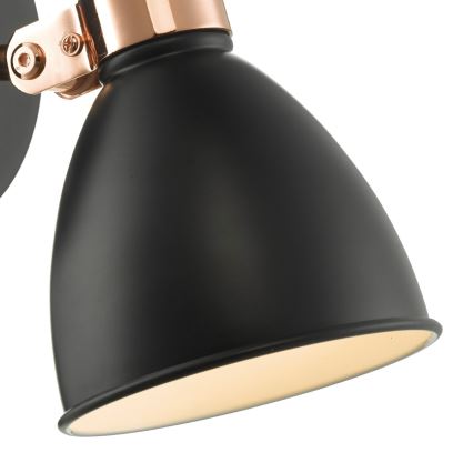 Där Lighting FRE0722 - Sieninis taškinis šviestuvas FREDERICK 1xE14/40W/230V juodas