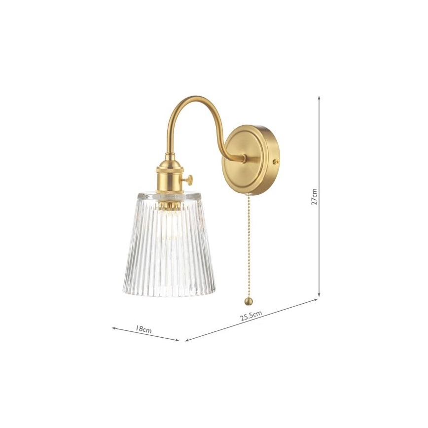 Där Lighting HAD0740-05 - Sieninis šviestuvas HADANO 1xE14/40W/230V auksinis