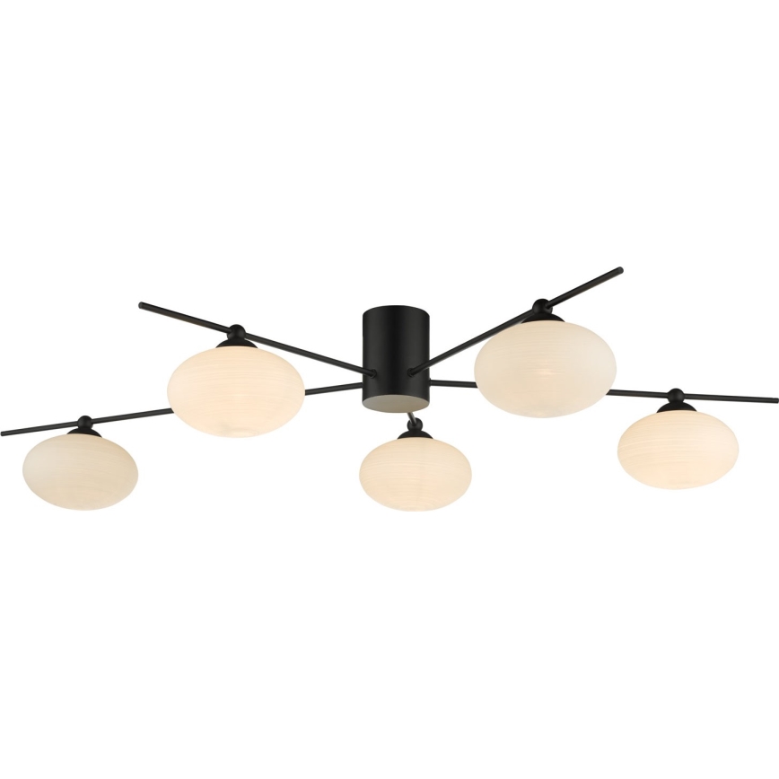 Där Lighting JAS5422 - Prie lubų montuojamas šviestuvas JASPER 5xG9/25W/230V juodas
