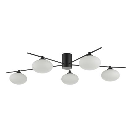 Där Lighting JAS5422 - Prie lubų montuojamas šviestuvas JASPER 5xG9/25W/230V juodas