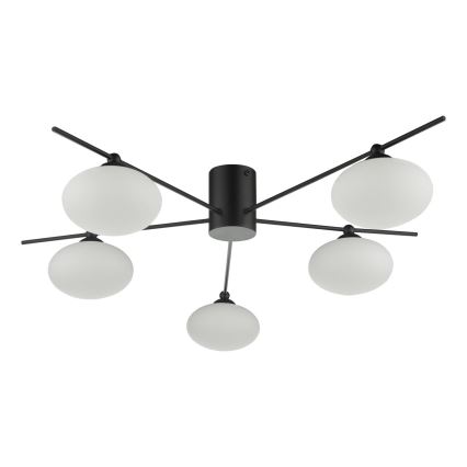 Där Lighting JAS5422 - Prie lubų montuojamas šviestuvas JASPER 5xG9/25W/230V juodas