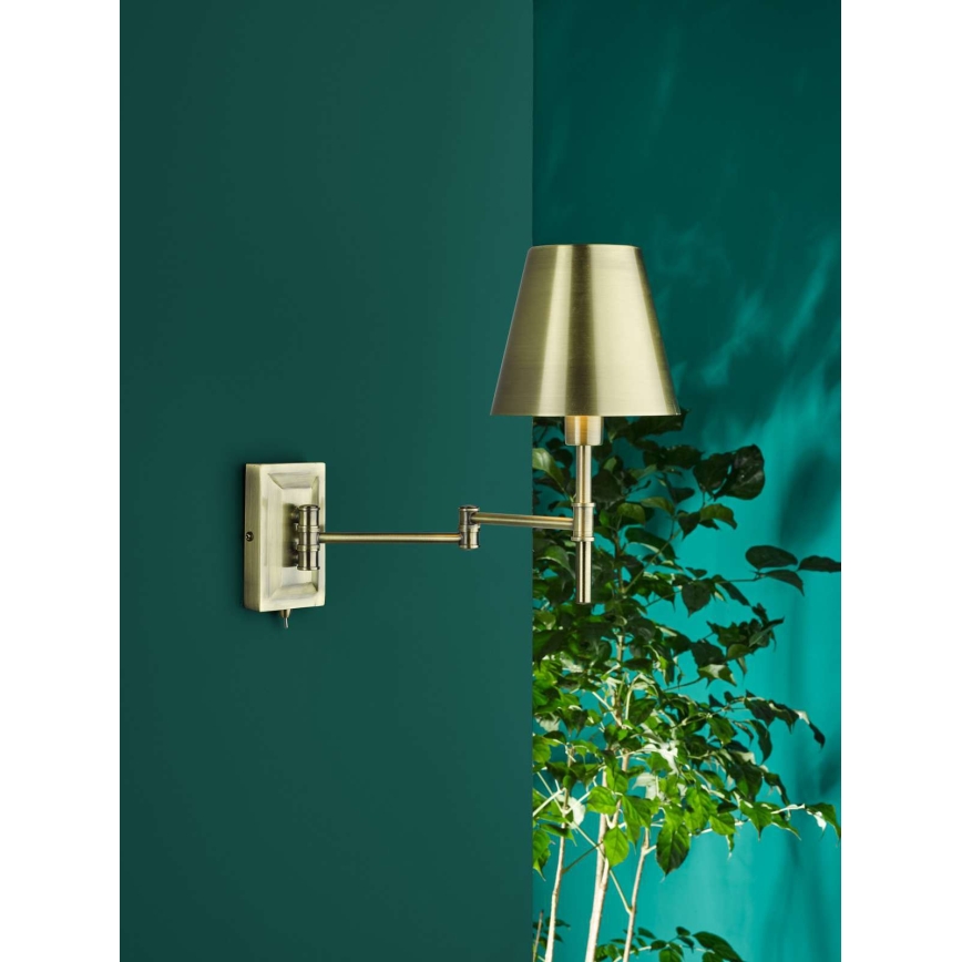 Där Lighting KEN0775 - Lanksti sieninė lempa KENSINGTON 1xE14/25W/230V žalvarinė