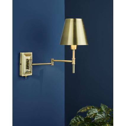 Där Lighting KEN0775 - Lanksti sieninė lempa KENSINGTON 1xE14/25W/230V žalvarinė