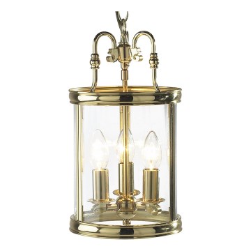 Där Lighting LAM0340 - Pakabinama liustra su grandine LAMBETH 3xE14/60W/230V, žalvarinė
